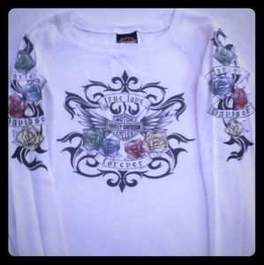 Long sleeve waffle weave tee